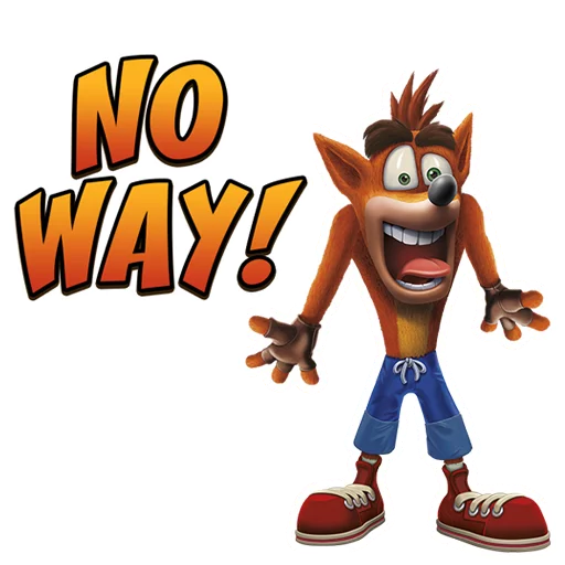 😵 Стикер «Crash Bandicoot N. Sane Trilogy» для Telegram