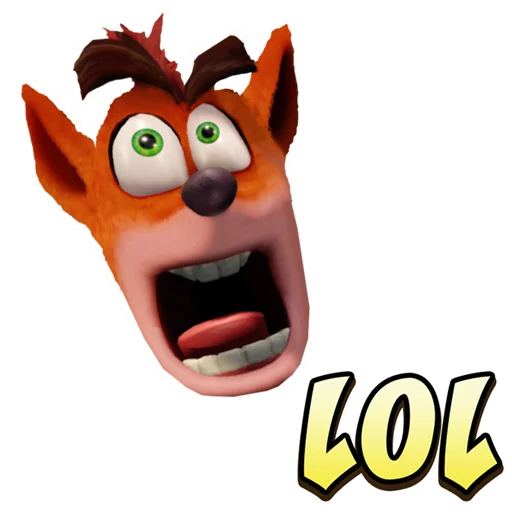 😱 Стикер «Crash Bandicoot N. Sane Trilogy» для Telegram