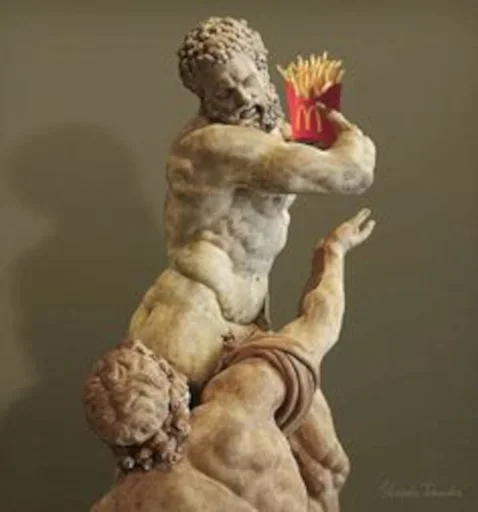 🍟 Стикер «Crazy Art» для Telegram