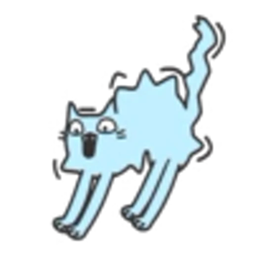 😰 Эмодзи «Blue Cat» для Telegram