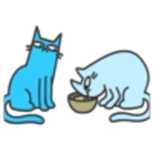 🤤 Эмодзи «Blue Cat» для Telegram