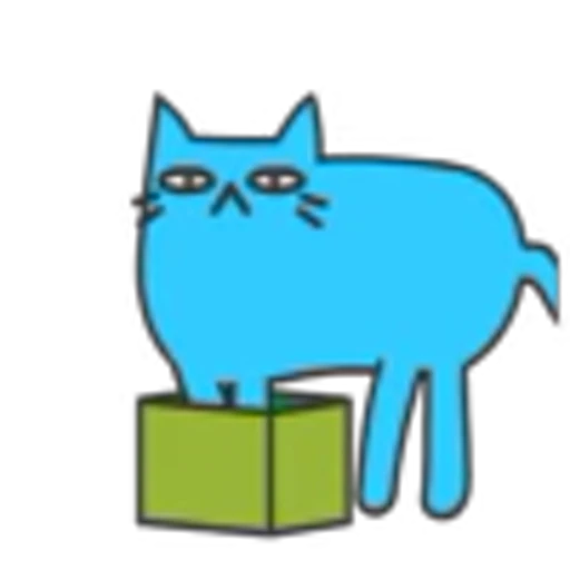 😐 Эмодзи «Blue Cat» для Telegram