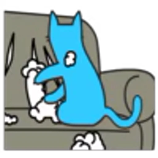 😠 Эмодзи «Blue Cat» для Telegram