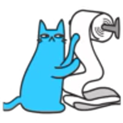 🧻 Эмодзи «Blue Cat» для Telegram