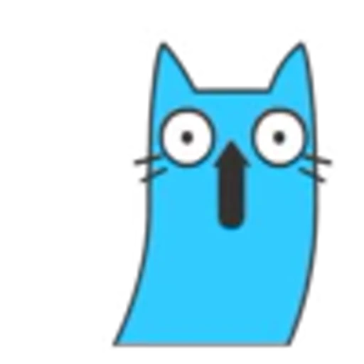 😯 Эмодзи «Blue Cat» для Telegram