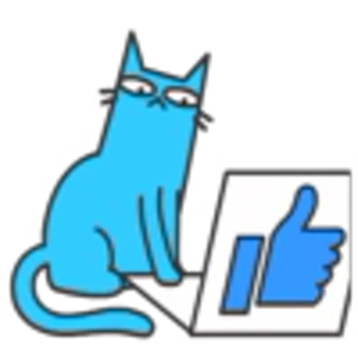Эмодзи Blue Cat для Telegram — скачать
