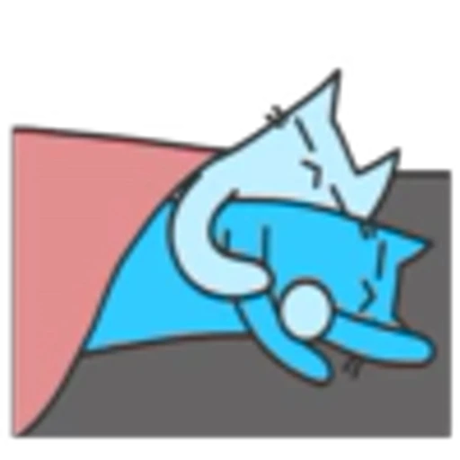 😴 Эмодзи «Blue Cat» для Telegram