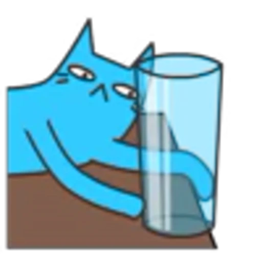 😐 Эмодзи «Blue Cat» для Telegram
