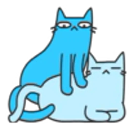 ❤️ Эмодзи «Blue Cat» для Telegram