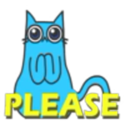 🙏 Эмодзи «Blue Cat» для Telegram