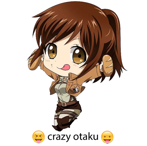Стикерпак "attack on titan"crazy otaku для Telegram