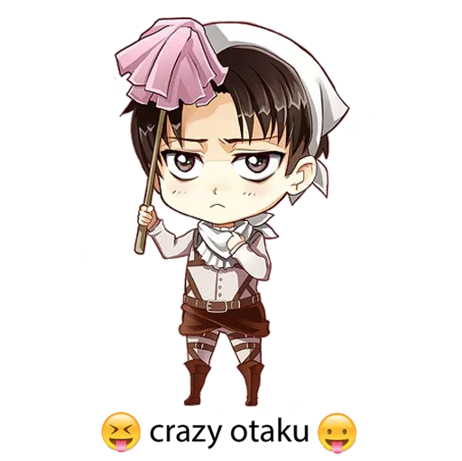 😑 Стикер «"attack on titan"crazy otaku» для Telegram