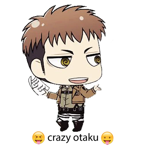 😏 Стикер «"attack on titan"crazy otaku» для Telegram
