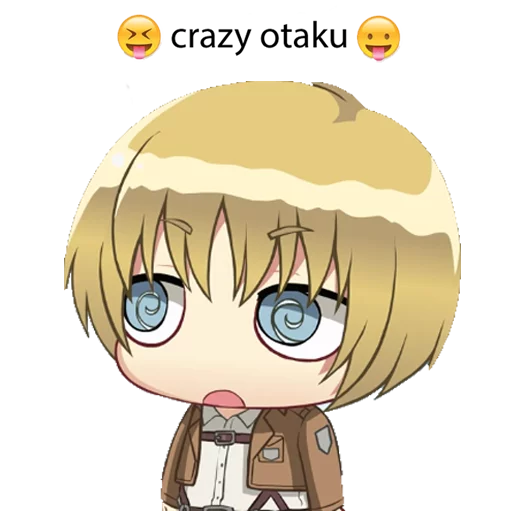 😮 Стикер «"attack on titan"crazy otaku» для Telegram