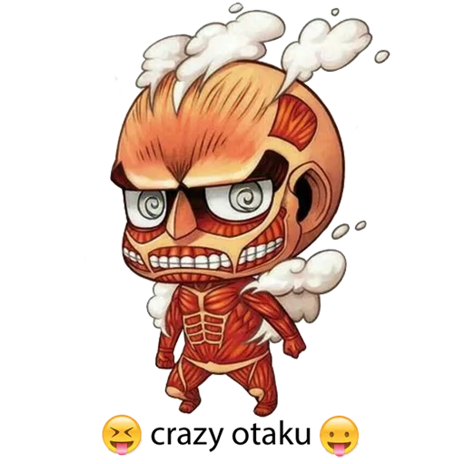 😡 Стикер «"attack on titan"crazy otaku» для Telegram