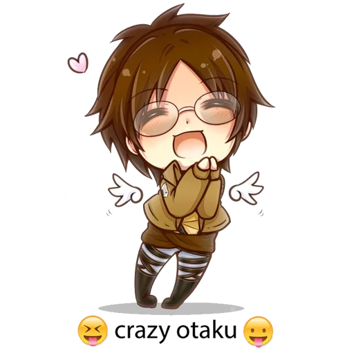 😍 Стикер «"attack on titan"crazy otaku» для Telegram
