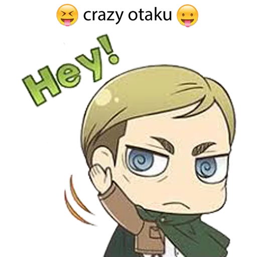 👋 Стикер «"attack on titan"crazy otaku» для Telegram