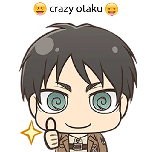 👍 Стикер «"attack on titan"crazy otaku» для Telegram