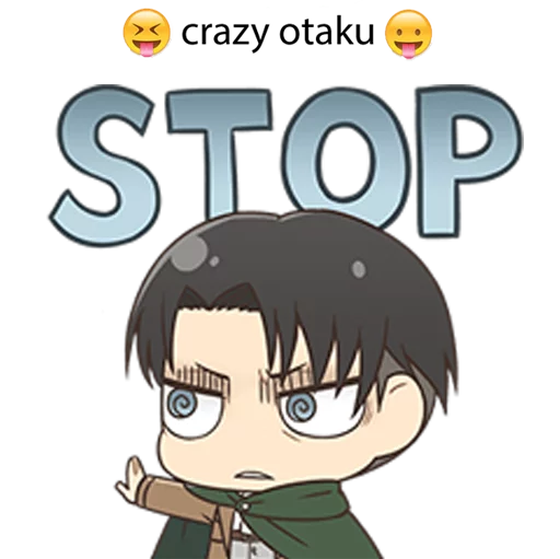 ✋ Стикер «"attack on titan"crazy otaku» для Telegram