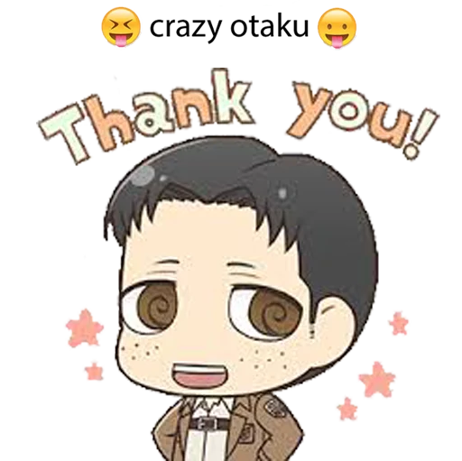 😘 Стикер «"attack on titan"crazy otaku» для Telegram