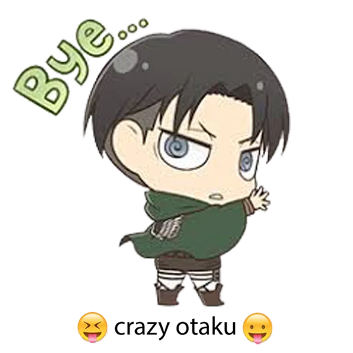 👋 Стикер «"attack on titan"crazy otaku» для Telegram
