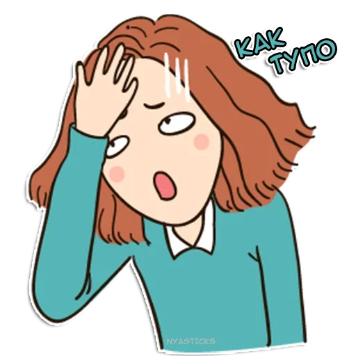 😬 Стикер «Crazy тян» для Telegram