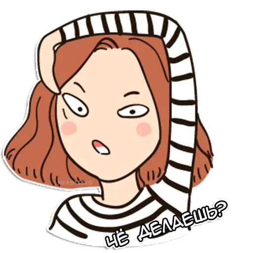 🤨 Стикер «Crazy тян» для Telegram