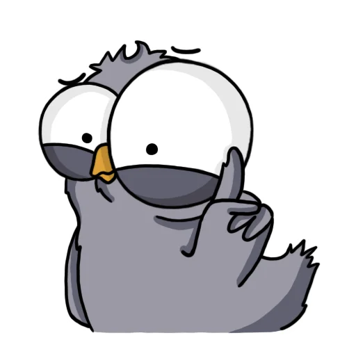 👆 Стикер «Воробушек» для Telegram