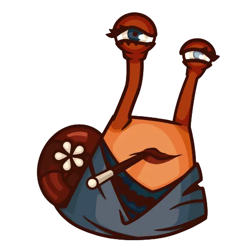 😜 Стикер «Crazy Snails» для Telegram