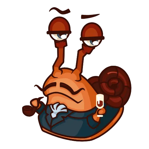 😏 Стикер «Crazy Snails» для Telegram