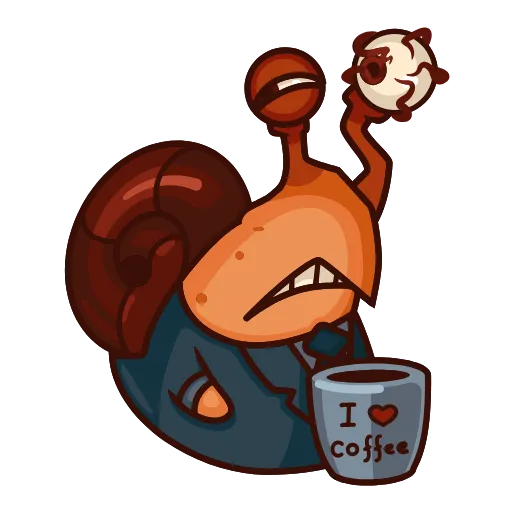 😛 Стикер «Crazy Snails» для Telegram