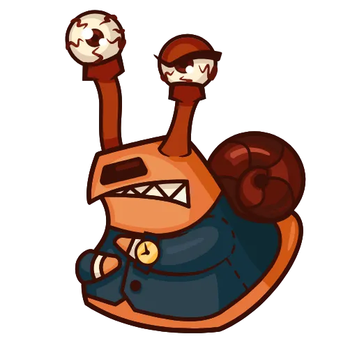 😕 Стикер «Crazy Snails» для Telegram