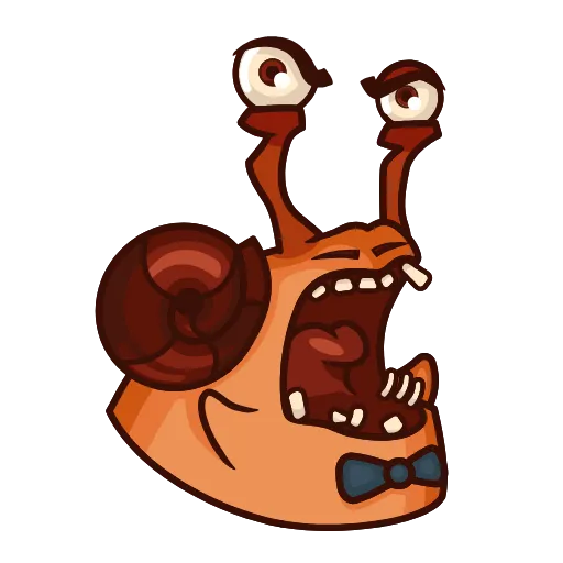 😡 Стикер «Crazy Snails» для Telegram