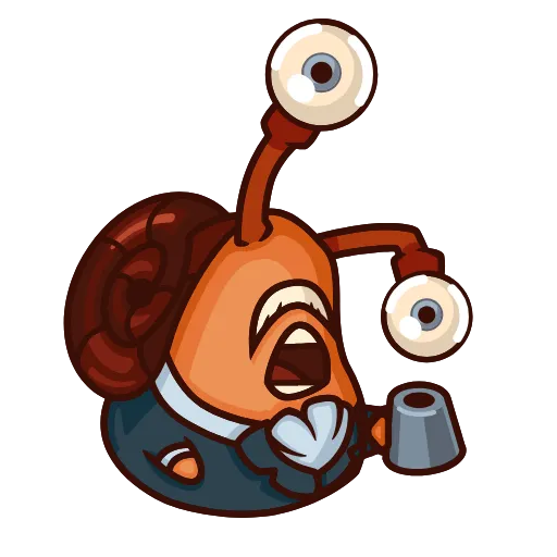 😫 Стикер «Crazy Snails» для Telegram