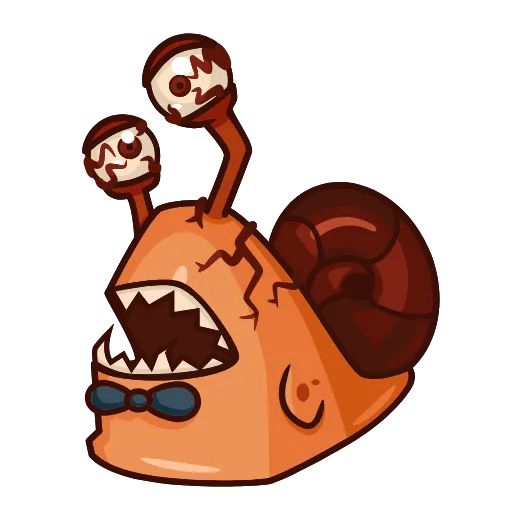 😨 Стикер «Crazy Snails» для Telegram