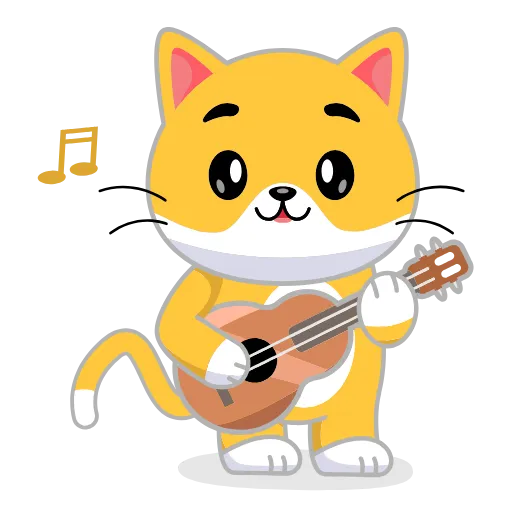 Стикер 26 Кот Жёлтый