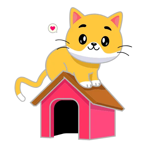Стикер 19 Кот Жёлтый