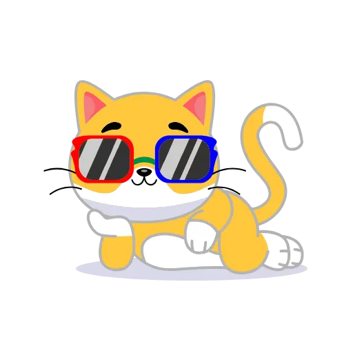 Стикер 9 Кот Жёлтый