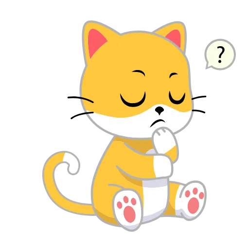 Стикер 44 Кот Жёлтый