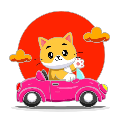 Стикер 28 Кот Жёлтый