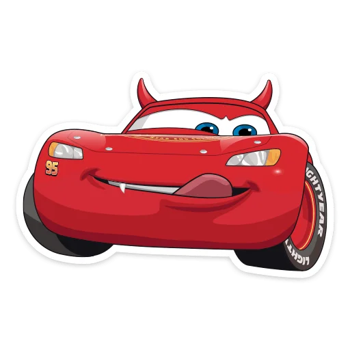😋 Стикер «Страшилки с Тачками» для Telegram
