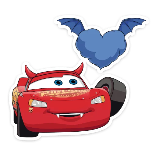 💞 Стикер «Страшилки с Тачками» для Telegram