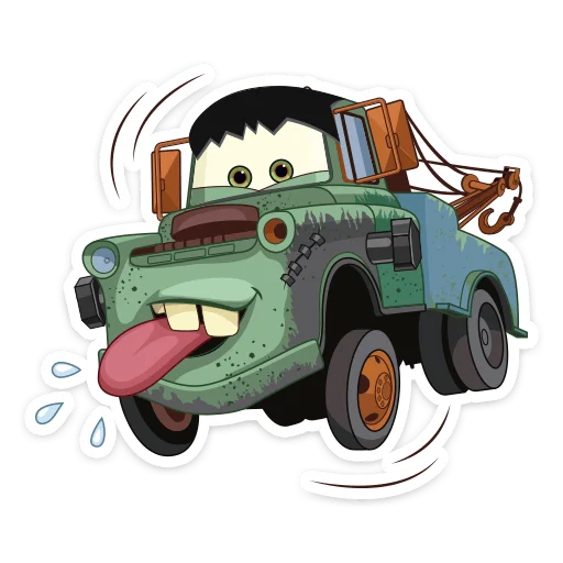 😝 Стикер «Страшилки с Тачками» для Telegram