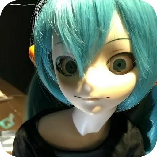 🤨 Стикер «Creepy Miku Doll» для Telegram