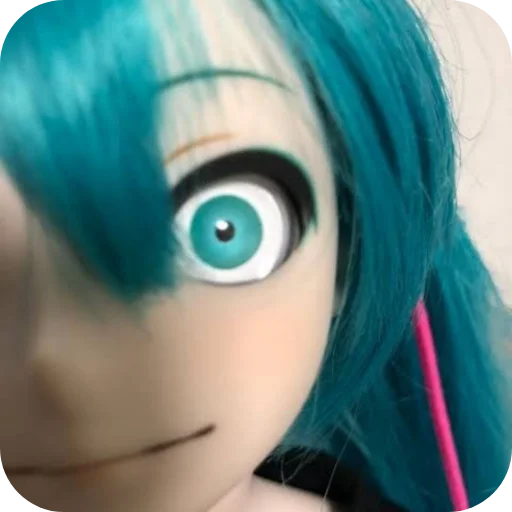 👁 Стикер «Creepy Miku Doll» для Telegram