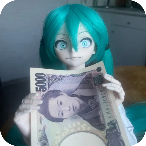 💴 Стикер «Creepy Miku Doll» для Telegram