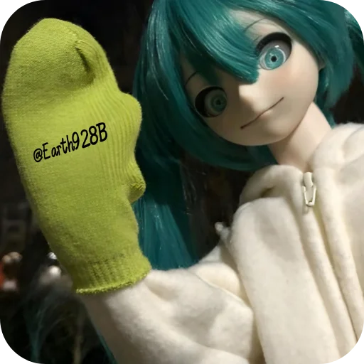 🧤 Стикер «Creepy Miku Doll» для Telegram