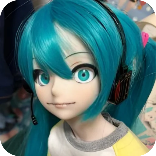 🎧 Стикер «Creepy Miku Doll» для Telegram