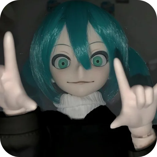 👆 Стикер «Creepy Miku Doll» для Telegram