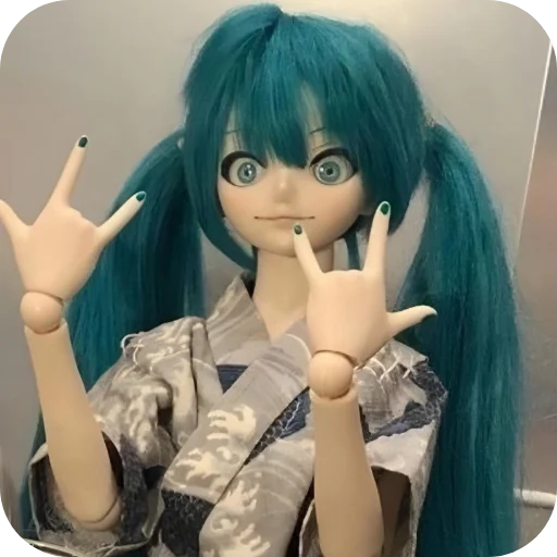 🤟 Стикер «Creepy Miku Doll» для Telegram